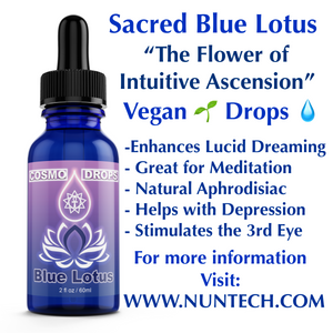 Sacred Egyptian Blue Lotus | Tincture Vegan Drops | 2oz. |Charged with Orgone Chi Life Force